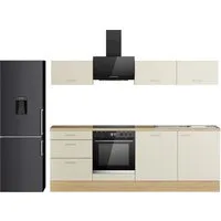 KOCHSTATION Küchenzeile KS-Sion Breite 240 cm, schnelle Montage OPTIsnap, wahlw. m.HANSEATIC-E-Geräten u.Stand Alone
