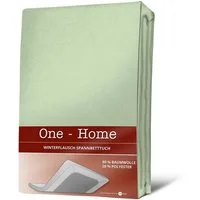 One Home Spannbettlaken Winter, Baumwolle, Gummizug: rundum, (1 Stück), kuschelig warm und flauschig
