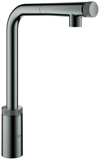 GROHE SPT-Batterie Minta Smart Control 31613 L-Ausl. azb. Spülbr. hard graphite, 31613A00 31613A00