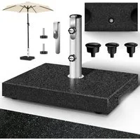 tillvex Sonnenschirm tillvex Granit Sonnenschirmständer, Balkonschirmständer für Schirmstöcke 16-48 mm & 300cm Schirmdurchmesser, Sonnenschirm, Granit Sonnenschirmständer