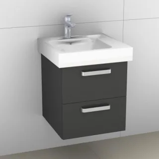 Artiqua 413 Waschtischunterschrank für iCon 124050 Anthrazit Glanz, 413-WU2L-K06-7065-51 413-WU2L-K06-7065-51