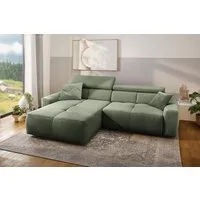 Jockenhöfer Gruppe Ecksofa Unos L-Form, B: 299 cm, mit 60 cm elektr. Sitztiefenverstellung, 140kg Belastbarkeit, USB-Anschluss, Kopfteilverstellung & Zierkissen
