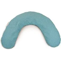 Theraline Stillkissen Frühchenkissen 100 x 15 cm Punkte türkis