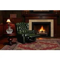 Salottini Chesterfield-Sessel SOFORT LIEFERBAR Chesterfield Ohrensessel Stunning Leder Recliner, Federkern