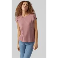 Vero Moda T-Shirt VMAVA PLAIN SS TOP JRS NOOS Materialmix, regular fit
