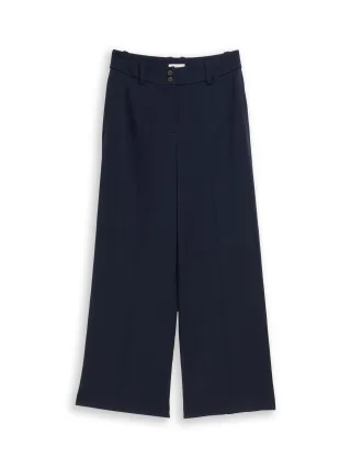 Tom Tailor - TTLEA WIDE Hose mit Bügelfalte sky captain blue - Gr. - 44/32