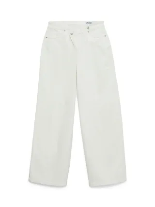 VERO MODA - VMRAE HR CROSS OVER WIDE DENIM JEANS Bright White - Gr. - 32