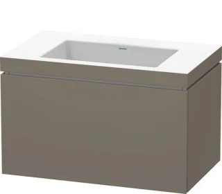 Duravit L-Cube c-bonded Set wandhängend Flanell Grau Seidenmatt 800x480x500 mm - LC6917N9090 LC6917N9090