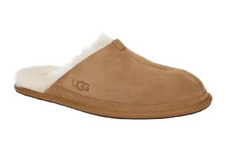 UGG 1123660 che HYDE Herren Pantoletten Leder chestnut Warmfutter Ledersohle
