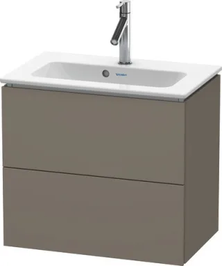 Duravit L-Cube Waschtischunterbau wandhängend Flanell Grau Seidenmatt 620x391x550 mm - LC625609090 LC625609090