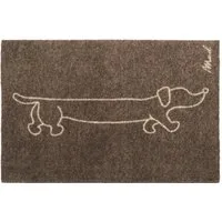 Mad about Mats Fußmatte Candy, Rechteckig, Türvorleger Schmutzfangmatte Outdoor, mit Motiv, Hund, Dackel, braun, wetterfest, rutschfest, waschbar, Hautür außen, 50 x 75 cm, 0,9 cm hoch