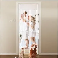 Meulbaty Tierabsperrgitter Extra hohes Katzengitter 180 cm, Katzengitter für Türen ohne Klettern, für 65–72 cm breite Öffnung, kein Bohren, 3,17 cm Rasterabstand