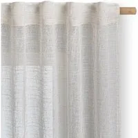 Restilo Gardine Gardine Vorhang Transparent Leinen (1 St), Stangendurchzug, halbtransparent, Leinen