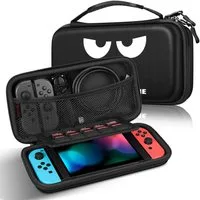 Fintie Tasche für Nintendo Switch/Switch OLED Modell-Aufbewahrungstasche Case Gaming-Controller (Hülle mit 10 Spielkartenhaltern und Haltegurt, für Nintendo Switch Konsole und Zubehör)