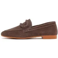 Derimod Maskuline Loafer aus Veloursleder Loafer Echtes Leder, Lederfutter, TPU-Sohle, Slip-on-Design