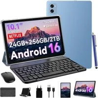 TABWEE T2 2026 10" Android 16 256GB WiFi mit Tastatur/Maus/Stift Tablet (10.1", 256 GB, Android16, Android 16, 256 GB, Gemini Al Magic, Octa Core Prozessor)