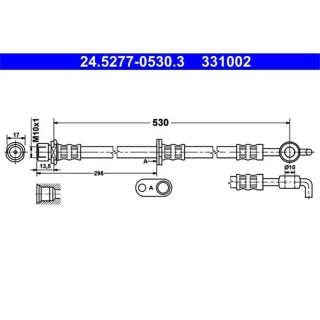 ATE Bremsschlauch vorne Toyota Yaris P1 P2 24.5277-0530.3