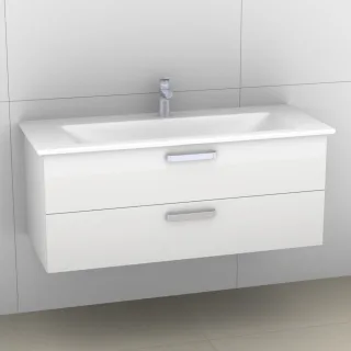 Artiqua 414 Waschtischunterschrank für Venticello 4104CG, Weiß Glanz, 414-WU2L-V113-7050-68 414-WU2L-V113-7050-68