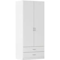rauch Drehtürenschrank Kleiderschrank Garderobe GAMMA Breiten 91/136/181/226/271/315/360 cm (in 3 Ausstattungen BASIC/CLASSIC/PREMIUM (inkl. SOFT-CLOSE-Funktion) mit Schubladen, verschiedene Griff-Varianten TOPSELLER MADE IN GERMANY