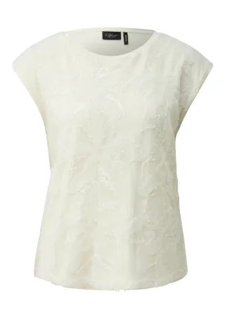 s.Oliver BLACK LABEL - T-Shirt creme - Gr. - 40