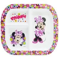 Storline Frühstücksteller Disney Minnie Mouse rechteckig mit 3 Fächern, Mikrowellengeeignet