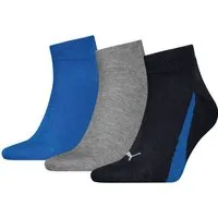 PUMA Kurzsocken PUMA UNISEX LIFESTYLE QUARTER 3P (3-Paar, 3 Paar) mit kurzem geripptem Schaft