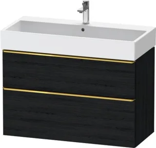 Duravit D-Neo Waschtischunterbau wandhängend Eiche Schwarz Matt 984x442x625 mm - DE4374034160000 DE4374034160000