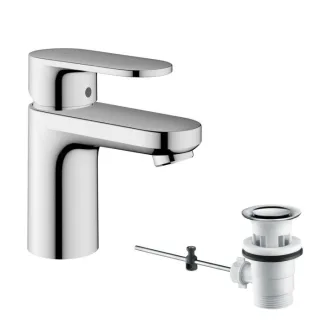 hansgrohe Vernis Blend 70 Waschtischarmatur 71550000 mit Zugstangen-Ablaufgarnitur, chrom