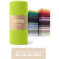 OTTO home Spannbettlaken BLACKBERRY in BASIC und PREMIUM Qualität, 100% Baumwolle, Jersey (110 g/m), Gummizug: rundum, (2 Stück), für hohe Matratzen bis 28 cm, Bettlaken, Spannbetttuch, pflegeleicht