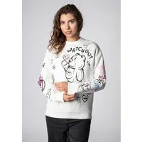 SUBLEVEL Sweatshirt Damen Pullover langarm im Alloverprint Sweater, Sweatpullover