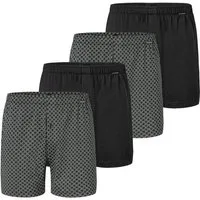 Schiesser Boxershorts 4er Pack Singel-Jersey (Spar-Set, 4-St) Boxershorts - Baumwolle - mit Eingriff - Atmungsaktiv