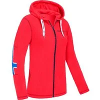 Nebulus Fleecejacke NORDAST, P6713 - Damen, rot-schwarz, XXL/44
