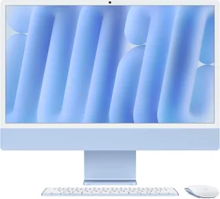 Apple iMac 2024 [235'' Apple M4 10 Core CPU 16GB RAM 256GB SSD Apple 10 Core macOS] blau