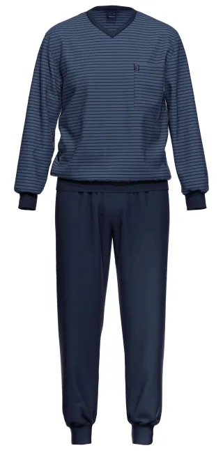 AMMANN - Jeans Ringel SA lang V Hals blau - Gr. - 54