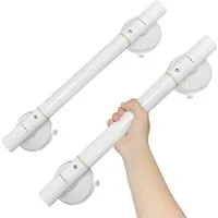 LAPAPRO Haltegriff Haltegriff für die Dusche, 2er-Pack, Haltegriffe mit Saugnapf, für Badewanne und Dusche, 35cm