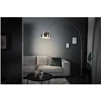 riess-ambiente Bogenlampe LOUNGE DEAL 170-210cm chrom gebürstet, ohne Leuchtmittel, Wohnzimmer · Metall · verstellbar · Modern Design