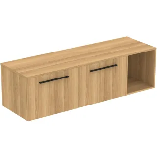Ideal Standard Möbel-Set 160cm i.life B 2 Auszüge 1 off.Fach Gr.Schwarz Eiche Natur, T5841NX T5841NX