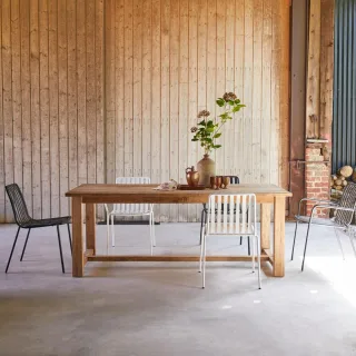 Gartentisch Teresa aus massivem, recyceltem Teakholz 200 cm