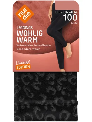 NUR DIE Damen Ultra-Blickdichte Leggings Wohlig Warm 100 DEN