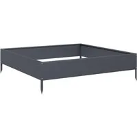 vidaXL Hochbeet Hochbeet Anthrazit 100x100x26 cm Stahl (1 St)