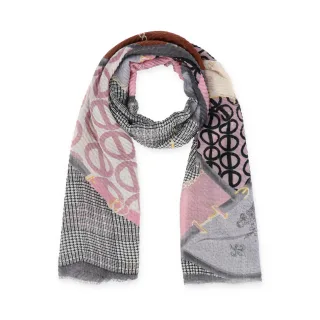 Halsüberkopf Accessoires - 85x180 Schal Glencheck-Patch rosé - Gr. - OS