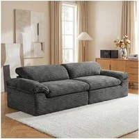 Vesgantti Big-Sofa Vesgantti 260 cm Boneless Sofa, 3-Sitzer Cord Couch aus Vollschaum
