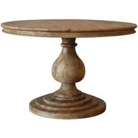 baario Esstisch Esstisch HARRISON braun Ø100, rund massiv Mangoholz Landhaus Antik Design