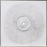 ArtUniverse Gemälde Silver Circle 100x100 cm, Silberstrahlen