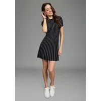 Bruno Banani Strickkleid mit monochromen, vertikalen Streifen-Design