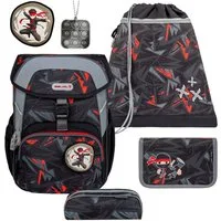 Belmil Schulranzen "Maxi" 2026 Set 1. Klasse, 22 Liter Volumen "Ninja", Ninja, 4tlg.,1. Klasse, Grundschule, Einschulung, Jungen
