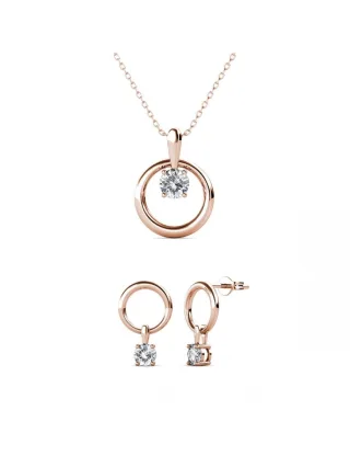 Octavia Set - Roségold und Kristall
