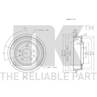 NK Bremstrommel Nissan Kubistar Renault Kangoo 253925