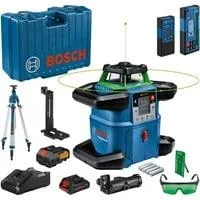 Akku-Rotationslaser GRL 650 CVHG Professional, 18Volt, mit Baustativ blau, Akku ProCORE18V 4,0Ah, Koffer, grüne Laserlinie
