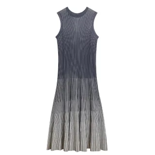 Ted Baker Dilyaa Strickkleid Mit Strukturierten Streifen In Marineblau